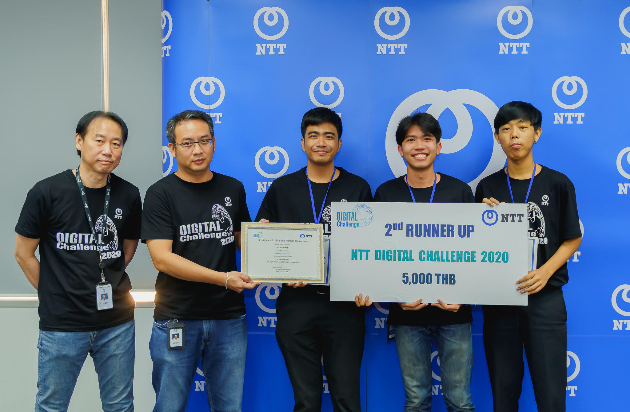 นักศึกษาสำนักวิชาเทคโนโลยีสารสนเทศ ได้รับรางวัลรองชนะเลิศอันดับที่ 2 ในงาน การแข่งขัน NTT Digital Challenge 2020